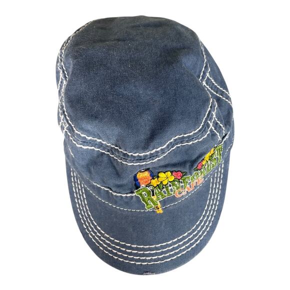 Rainforest Cafe Women’s Cadet Style Embroidered Parrot & Flower Cotton Hat - Picture 7 of 7